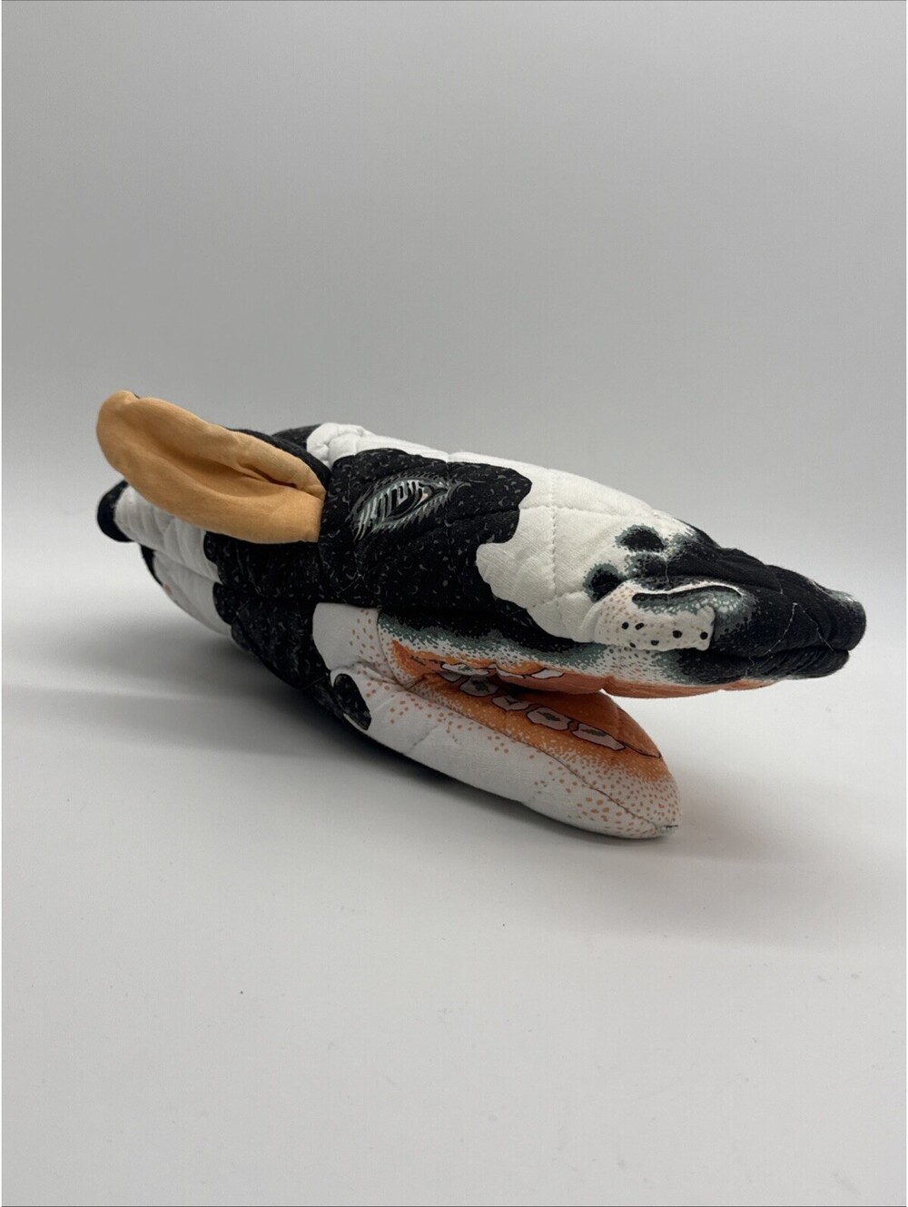 Vintage 1992 Boston Warehouse Cow Oven Mitt Quilted Novelty Puppet Pot Holder